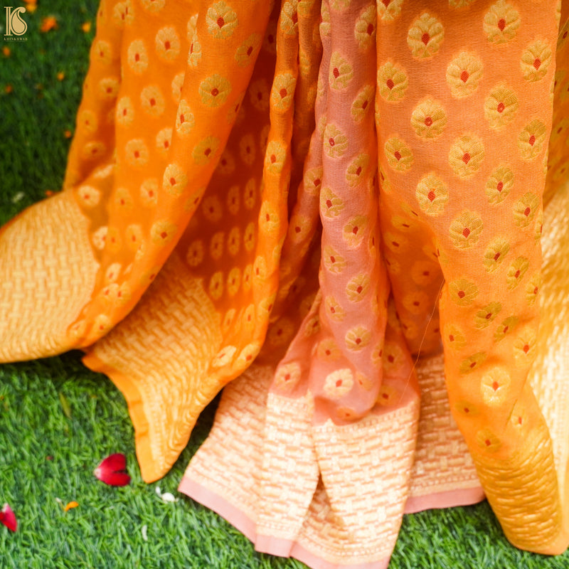 Pure Georgette Handloom Banarasi Saree - Khinkhwab