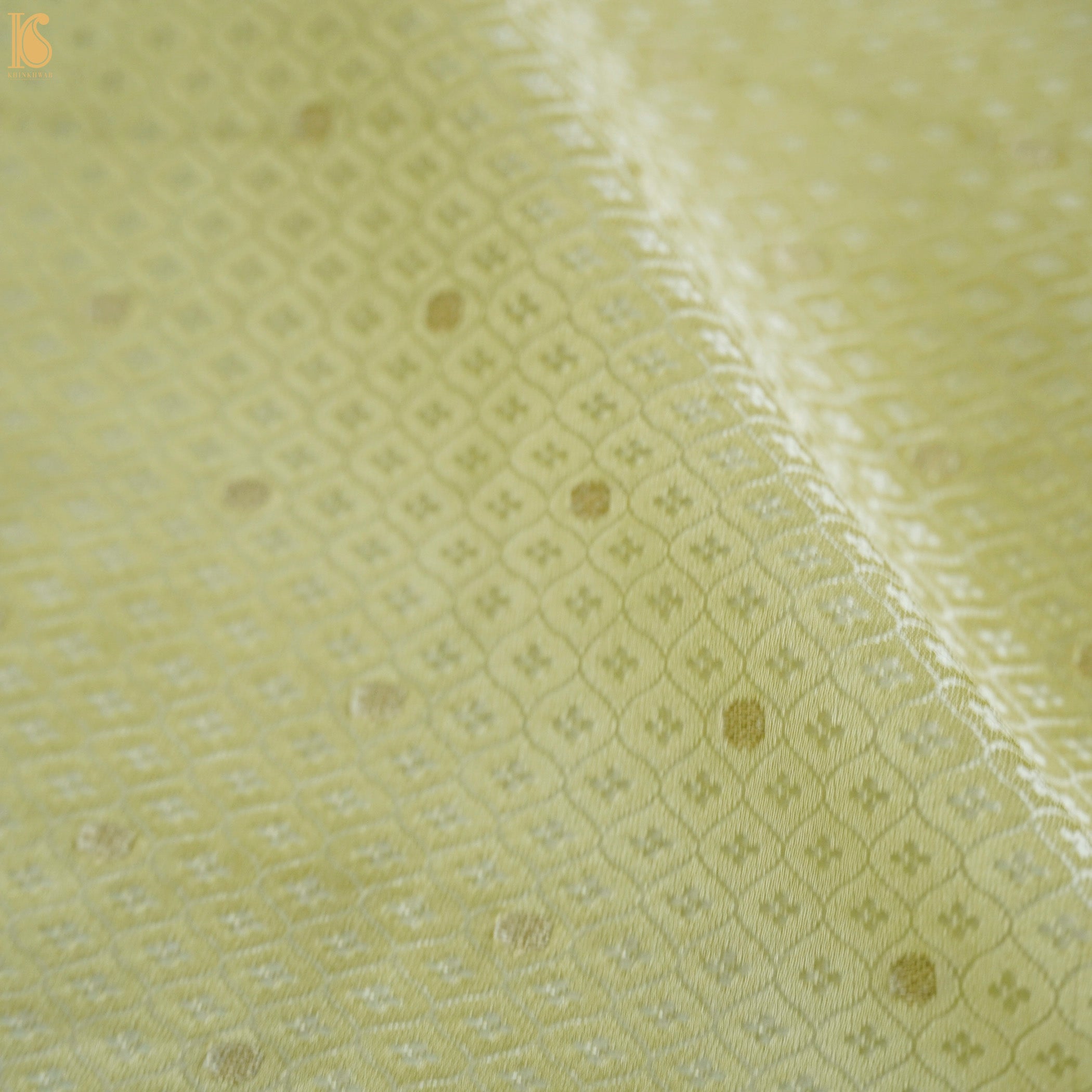 Pine Glade Pure Banarasi Silk Handwoven Tanchui Kurta Fabric - Khinkhwab