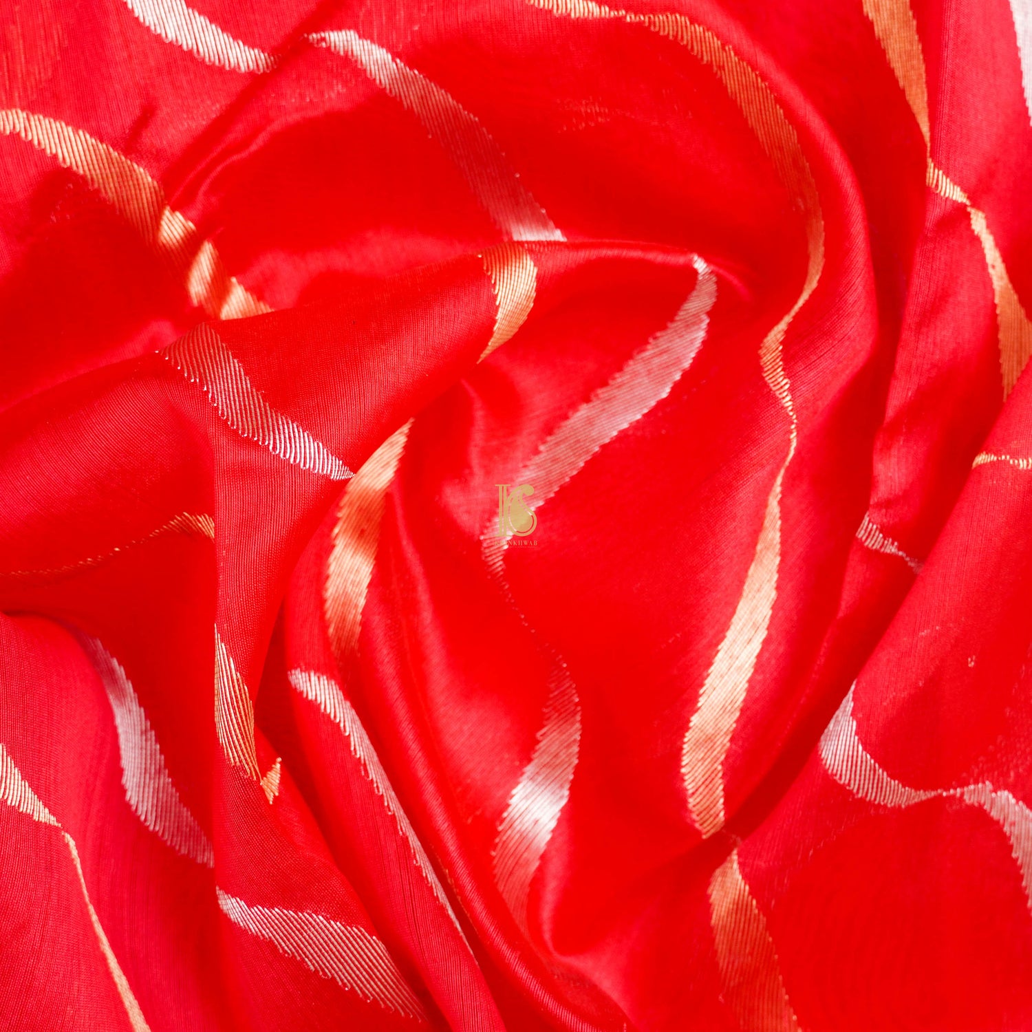 Red Pure Chanderi Silk Handwoven Leheriya Saree - Khinkhwab