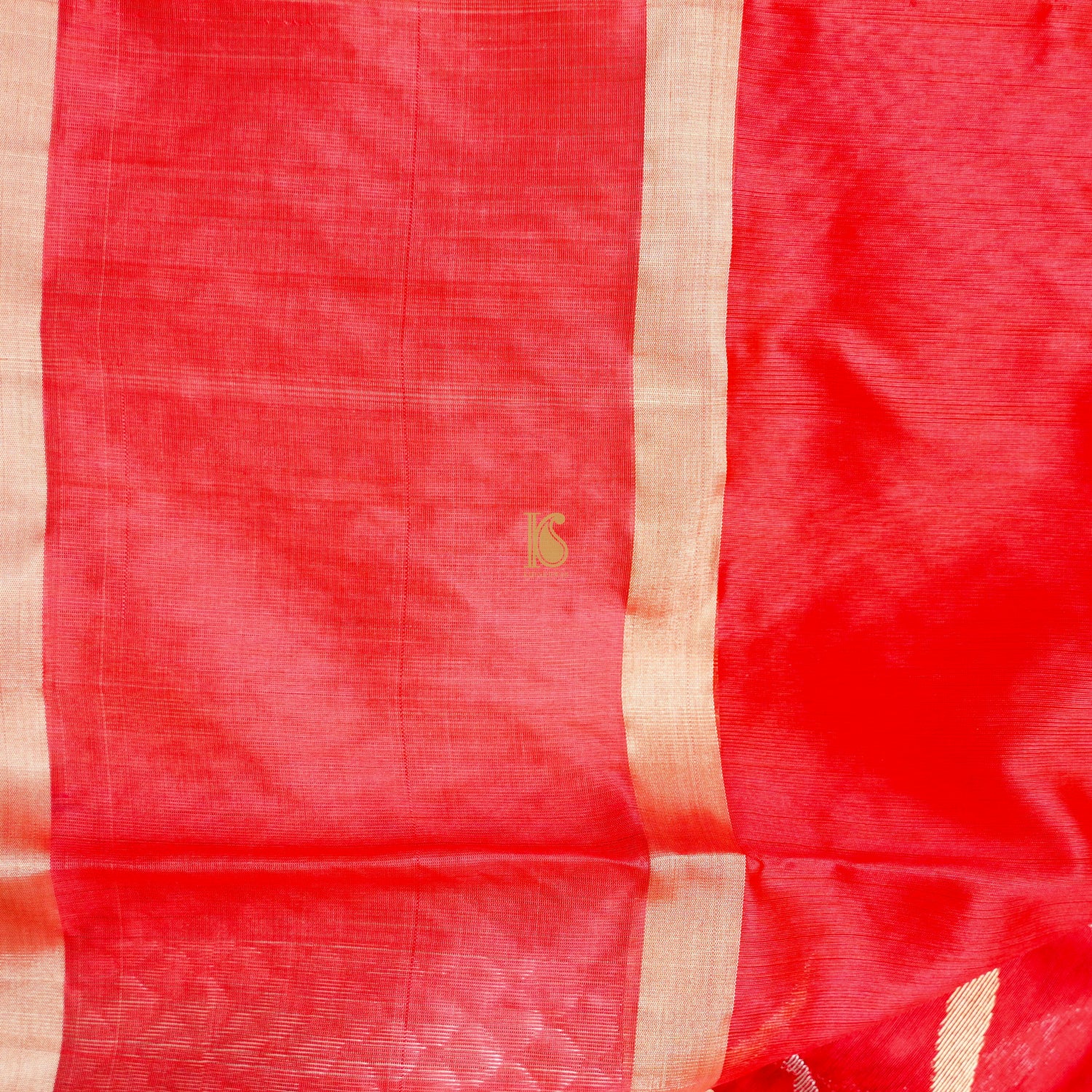 Red Pure Chanderi Silk Handwoven Leheriya Saree - Khinkhwab