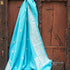 Blue Pure Georgette Handloom Banarasi Ashrafi Boota Dupatta - Khinkhwab