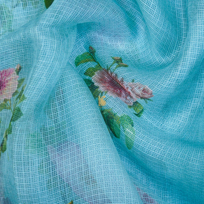 Tints of Anakiwa Handloom Kota Silk Floral Print Saree - Khinkhwab