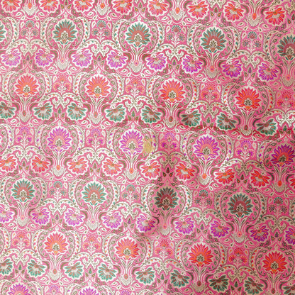 Pink Kinkhab / Kimkhab Brocade Banarasi Fabric - Khinkhwab