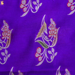 Pure Moonga Silk Handloom Banarasi Meenakari Fabric - Khinkhwab