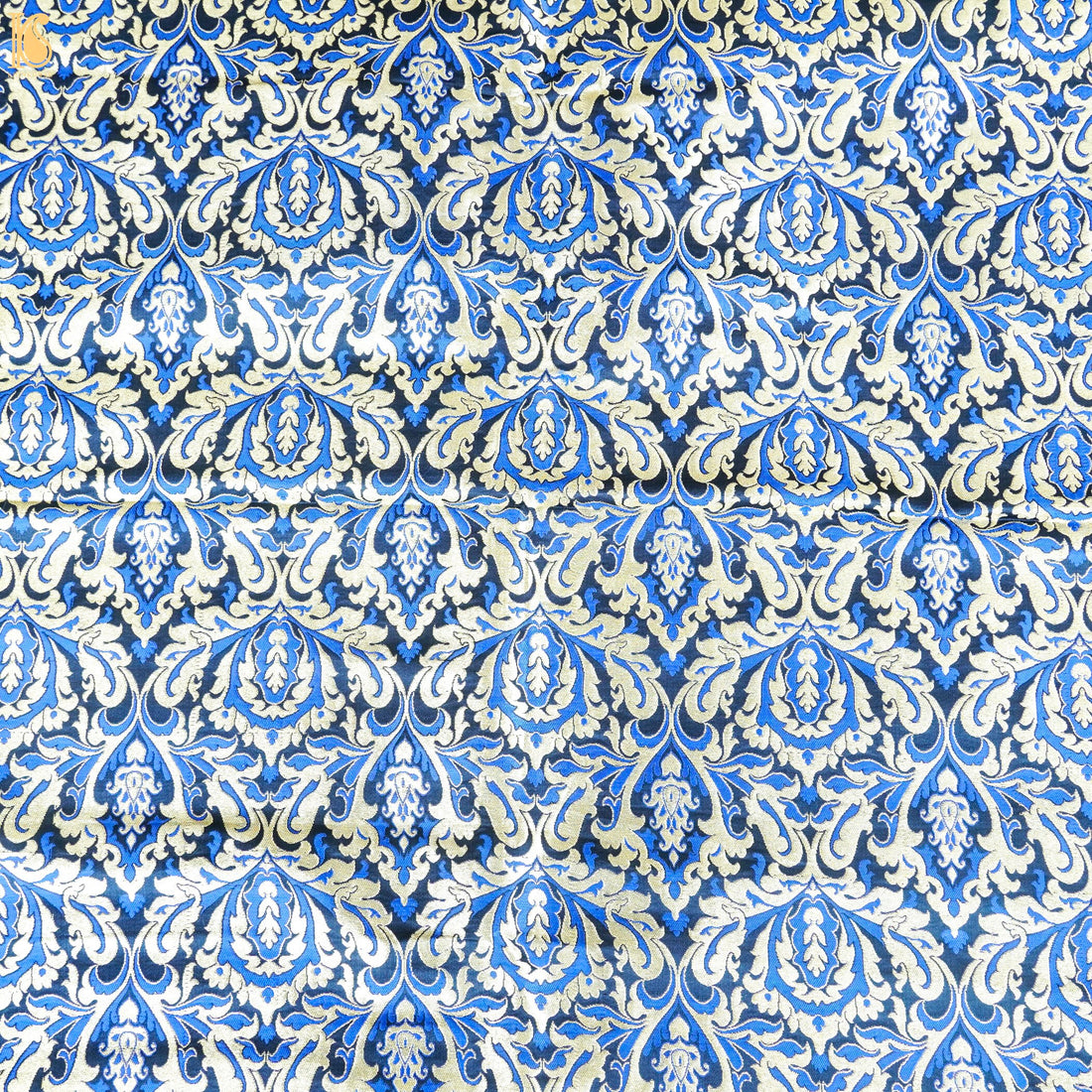 Blue Kinkhab / Kimkhab Brocade Banarasi Fabric - Khinkhwab