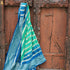 Blue & Green Georgette Handloom Banarasi Bandhani Stripes Dupatta - Khinkhwab