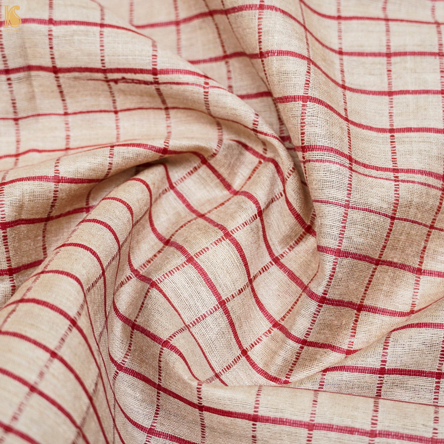 Pure Tussar Ghichha Silk Handwoven Fabric - Khinkhwab
