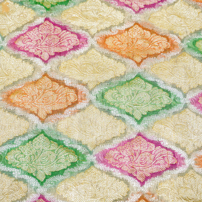 Pure Georgette Handloom Banarasi Kadwa Fabric - Khinkhwab
