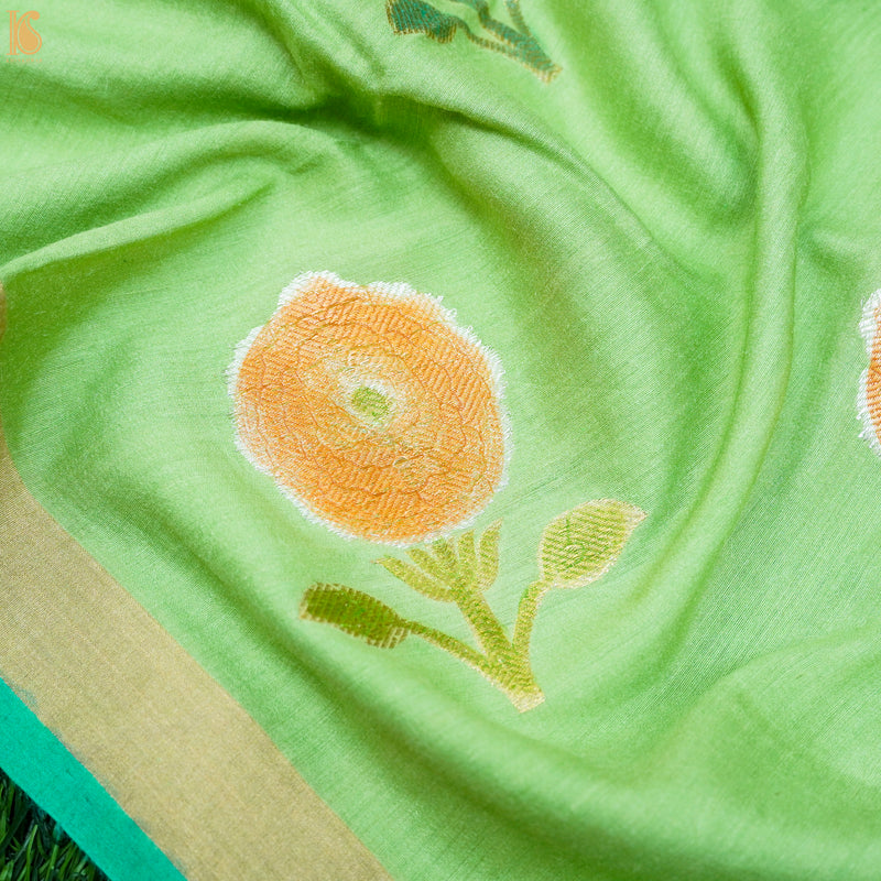 Lilac Pure Silk by Spun Silk Handloom Banarasi Suit Set with Dupatta - Khinkhwab