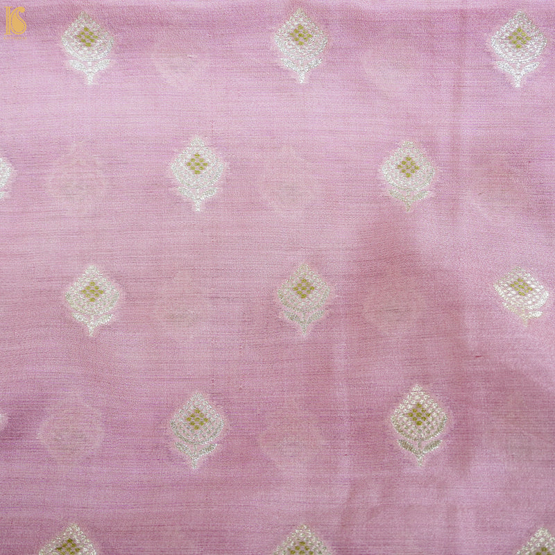Melanie Purple Pure Silk by Spun Silk Handloom Banarasi Suit Set with Dupatta - Khinkhwab