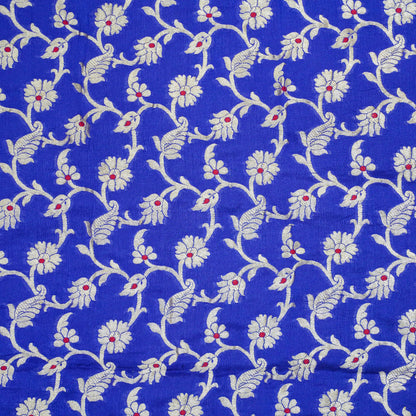 Blue Pure Georgette Banarasi Fabric - Khinkhwab