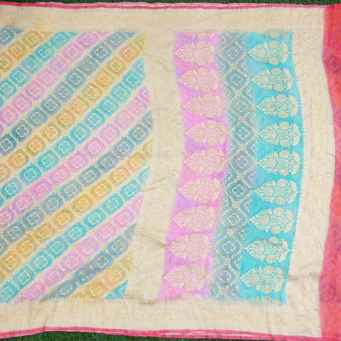 Pastels Pure Georgette Banarasi Saree - Khinkhwab