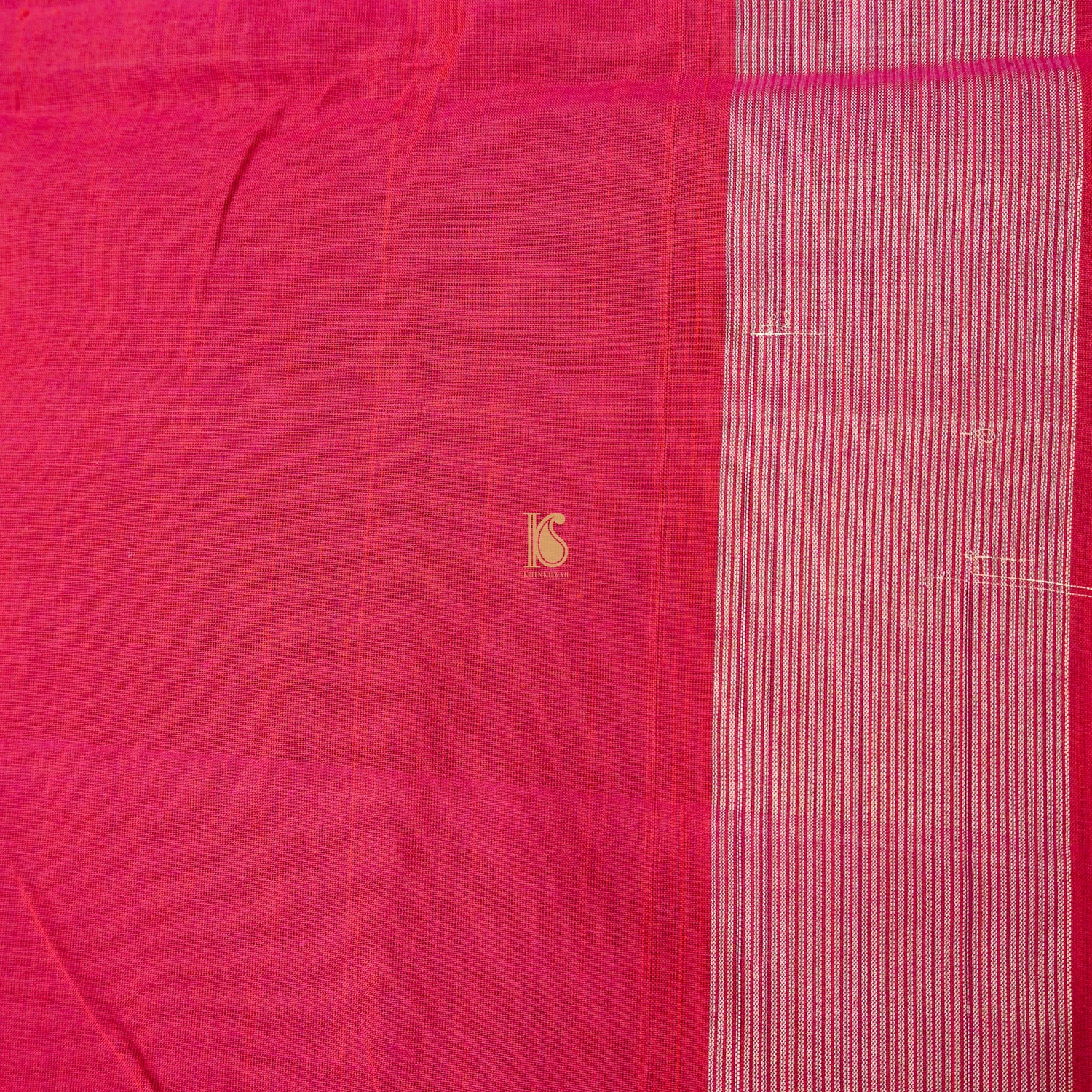 Cerise Pure Cotton Handwoven Paithani Parrot Saree - Khinkhwab