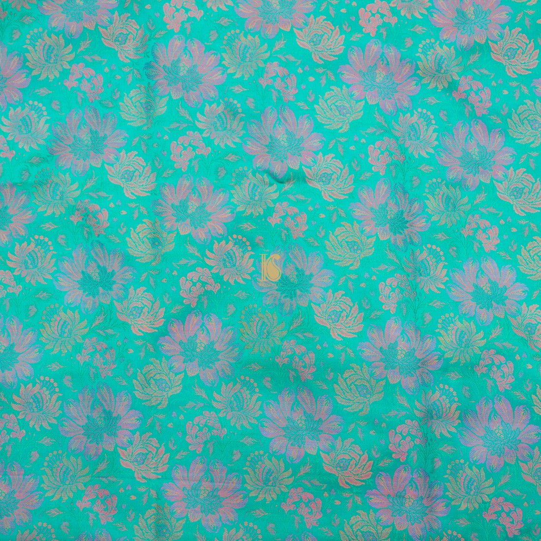 Persian Green Pure Banarasi Silk Handwoven Tanchui Kurta Fabric - Khinkhwab