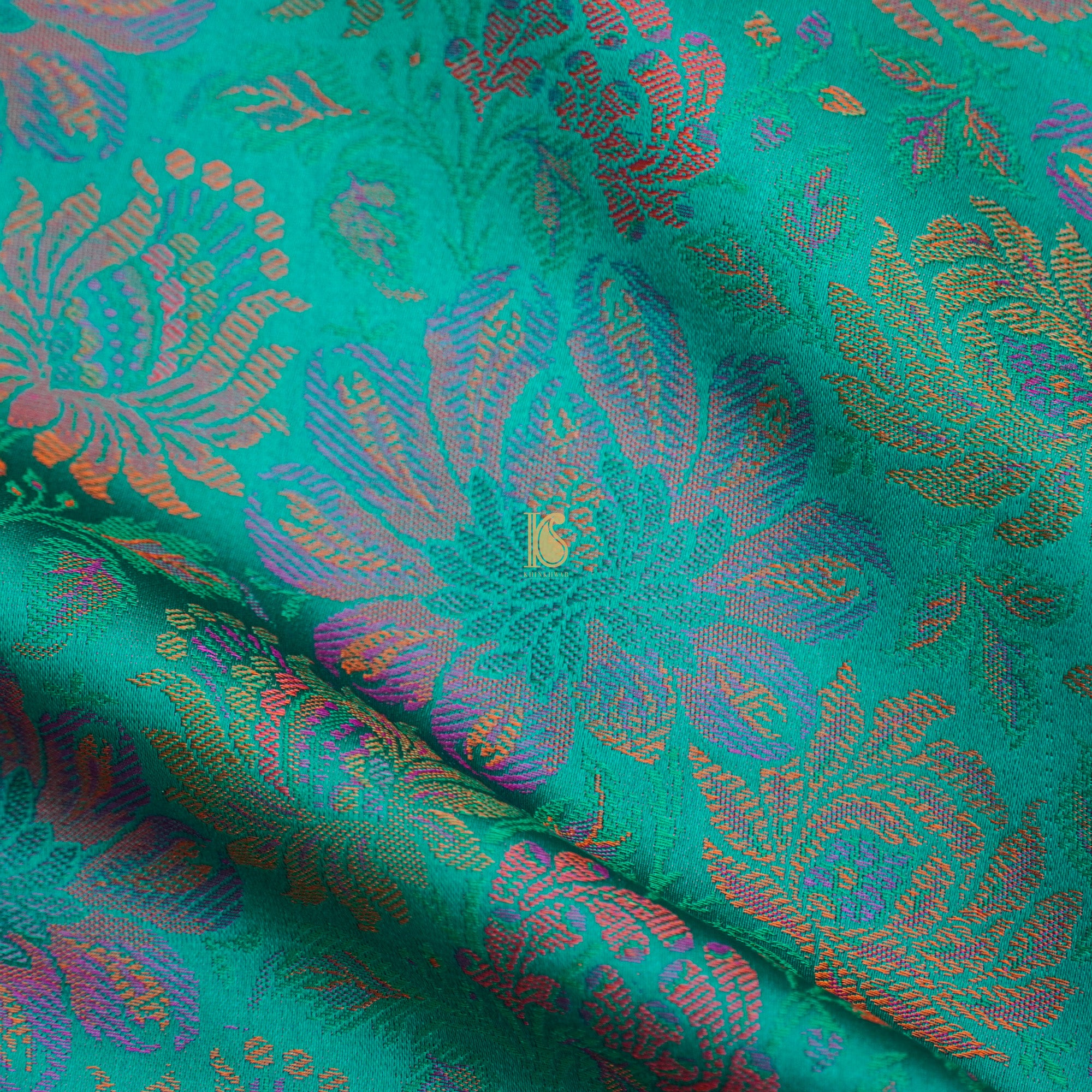 Persian Green Pure Banarasi Silk Handwoven Tanchui Kurta Fabric – Khinkhwab