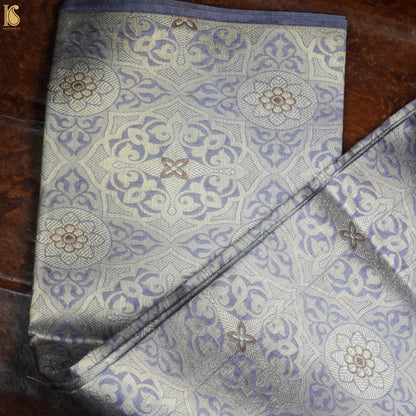 Pure Silk by Spun Silk Handloom Banarasi Fabric - Khinkhwab