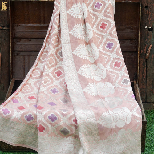 Pure Georgette Banarasi Honeycomb Saree - Khinkhwab