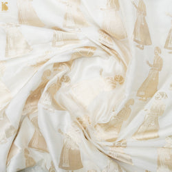 Handwoven Pure Katan Silk Banarasi Figure Fabric - Khinkhwab