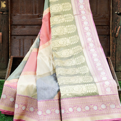 Handloom Pure Tissue Silk Rangkat Banarasi Saree - Khinkhwab