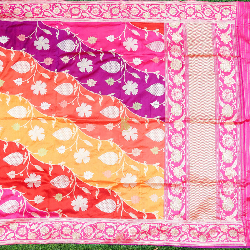 Pure Katan Silk Handloom Banarasi Rangkat Dupatta - Khinkhwab