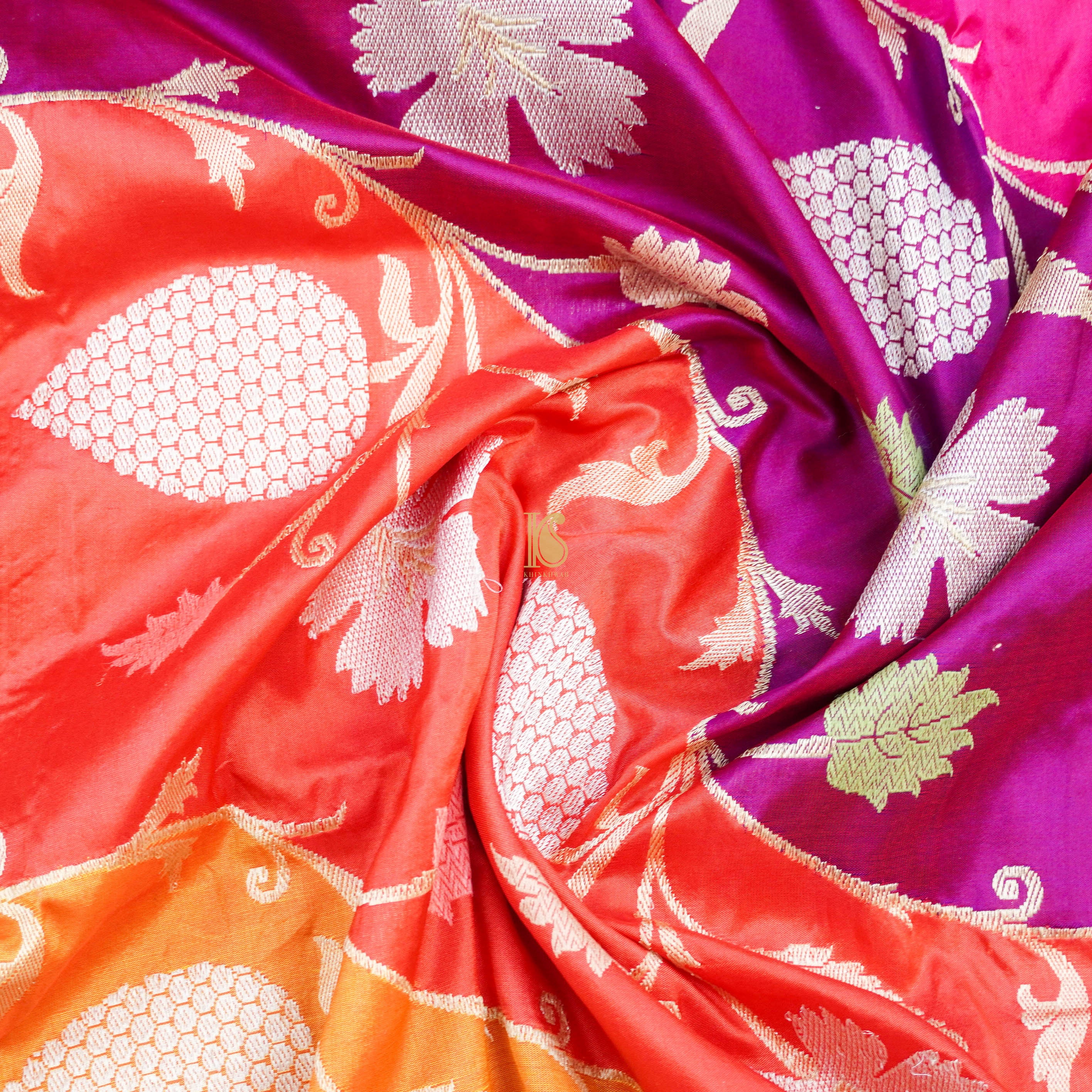 Pure Katan Silk Handloom Banarasi Rangkat Dupatta - Khinkhwab