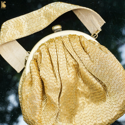 Gold Hand Crafted Potlis Bag - Khinkhwab