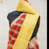 Red & Yellow Pure Linen Handloom Banarasi Saree - Khinkhwab