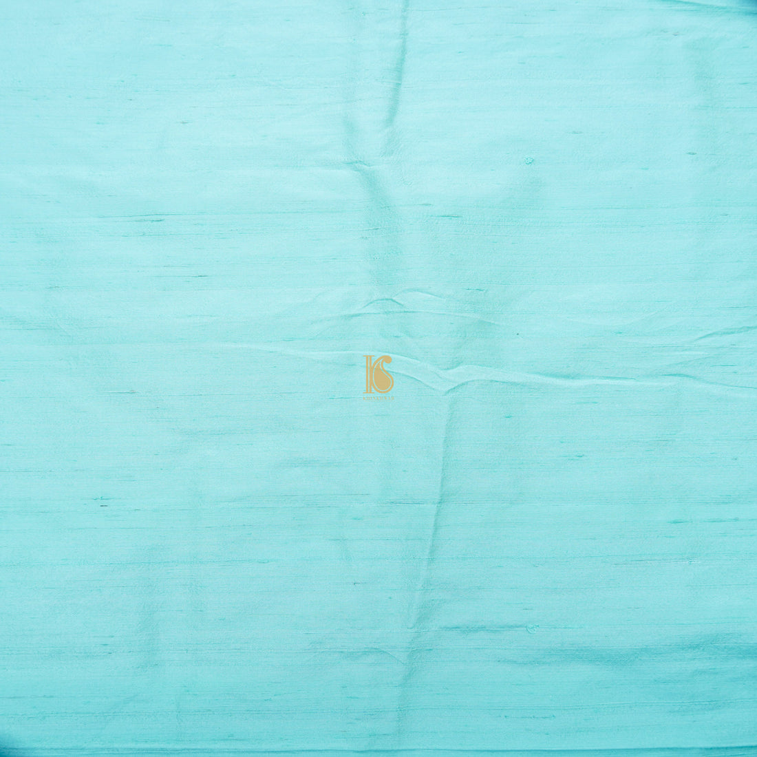 Blue Pure Raw Silk Fabric - Khinkhwab