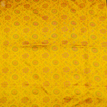 Turbo Yellow Pure Banarasi Silk Handwoven Tanchui Kurta Fabric - Khinkhwab