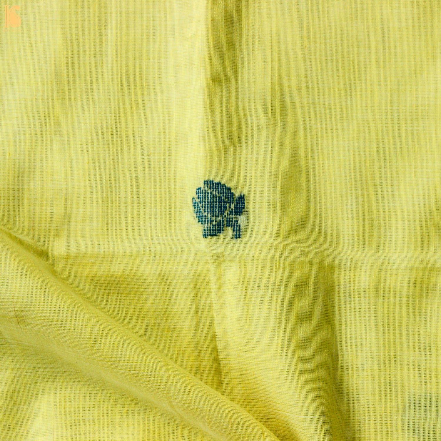 Portafino Yellow Handwoven Pure Cotton Saree - Khinkhwab