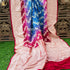 Blue & Red Pure Georgette Handloom Banarasi Bandhani Saree - Khinkhwab
