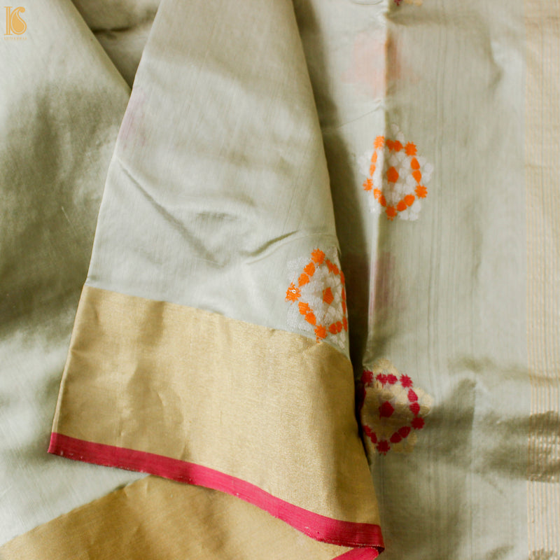 Willow Brook Pure Handwoven Chanderi Silk Eknalayia Saree - Khinkhwab