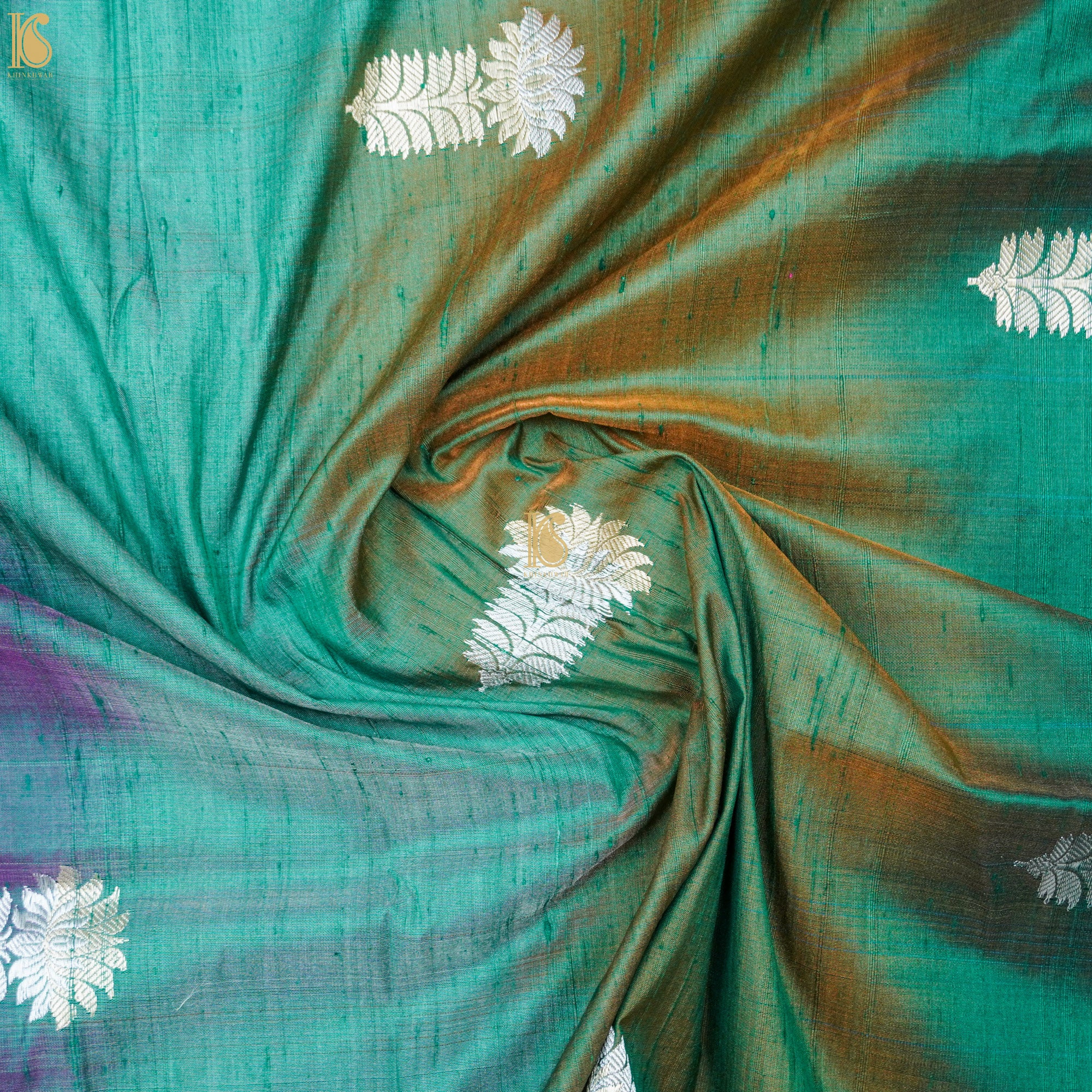 Multicolor Pure Raw Silk Banarasi Fabric - Khinkhwab