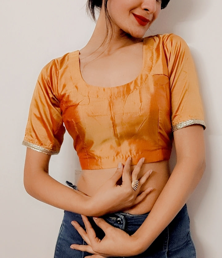 Pure Silk Stitched Blouse - Khinkhwab