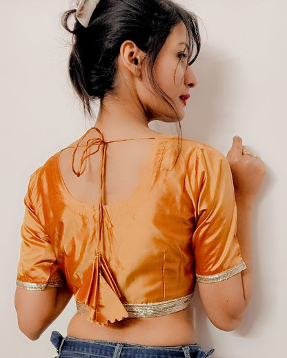 Pure Silk Stitched Blouse - Khinkhwab