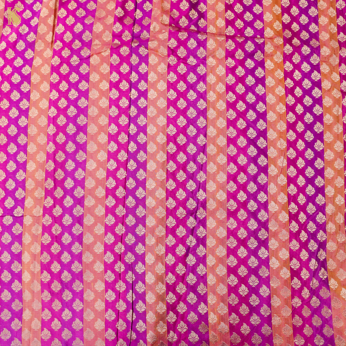 Pure Katan Silk Banarasi Multicolor Fabric - Khinkhwab