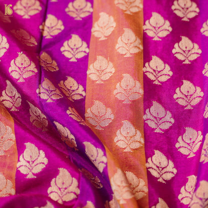 Pure Katan Silk Banarasi Multicolor Fabric - Khinkhwab