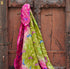 Olive Green & Pink Georgette Handloom Bandhani Banarasi Dupatta - Khinkhwab