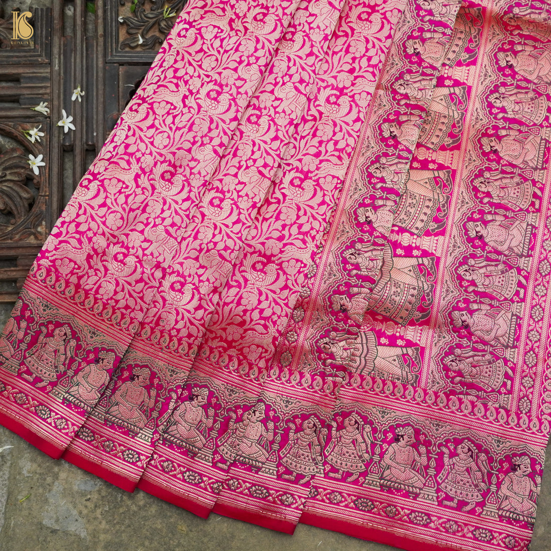 Print Leheriya Stitched Chiffon Saree