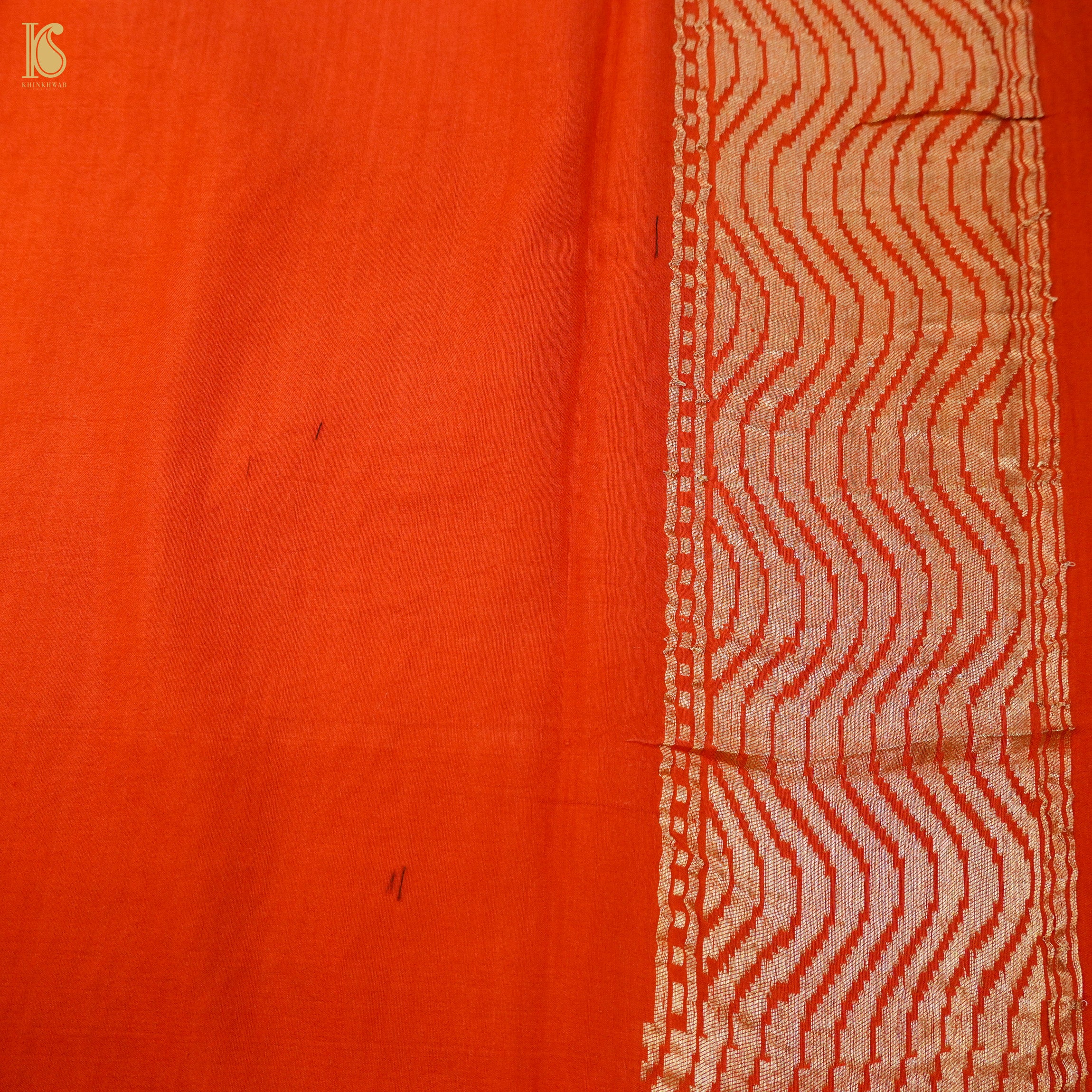 Multicolor Pure Moonga Silk Handloom Banarasi Gemoteric Saree - Khinkhwab