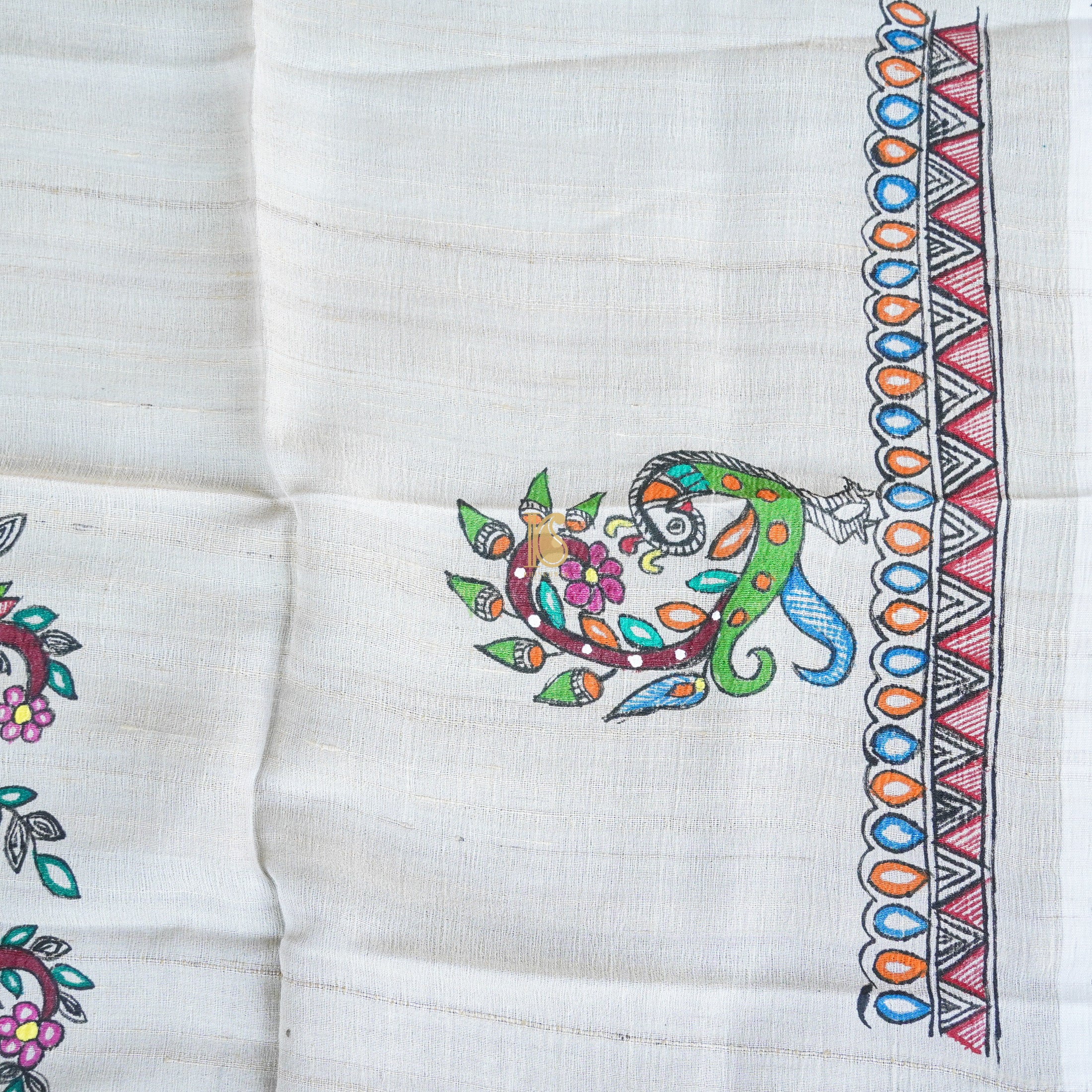 Buy Indian Top Shirt Kurta Madhubani Mithila Traditional White Pure Cotton  Hand-painted Ethnic Kurti/kurta/shirt/top Online in India - Etsy