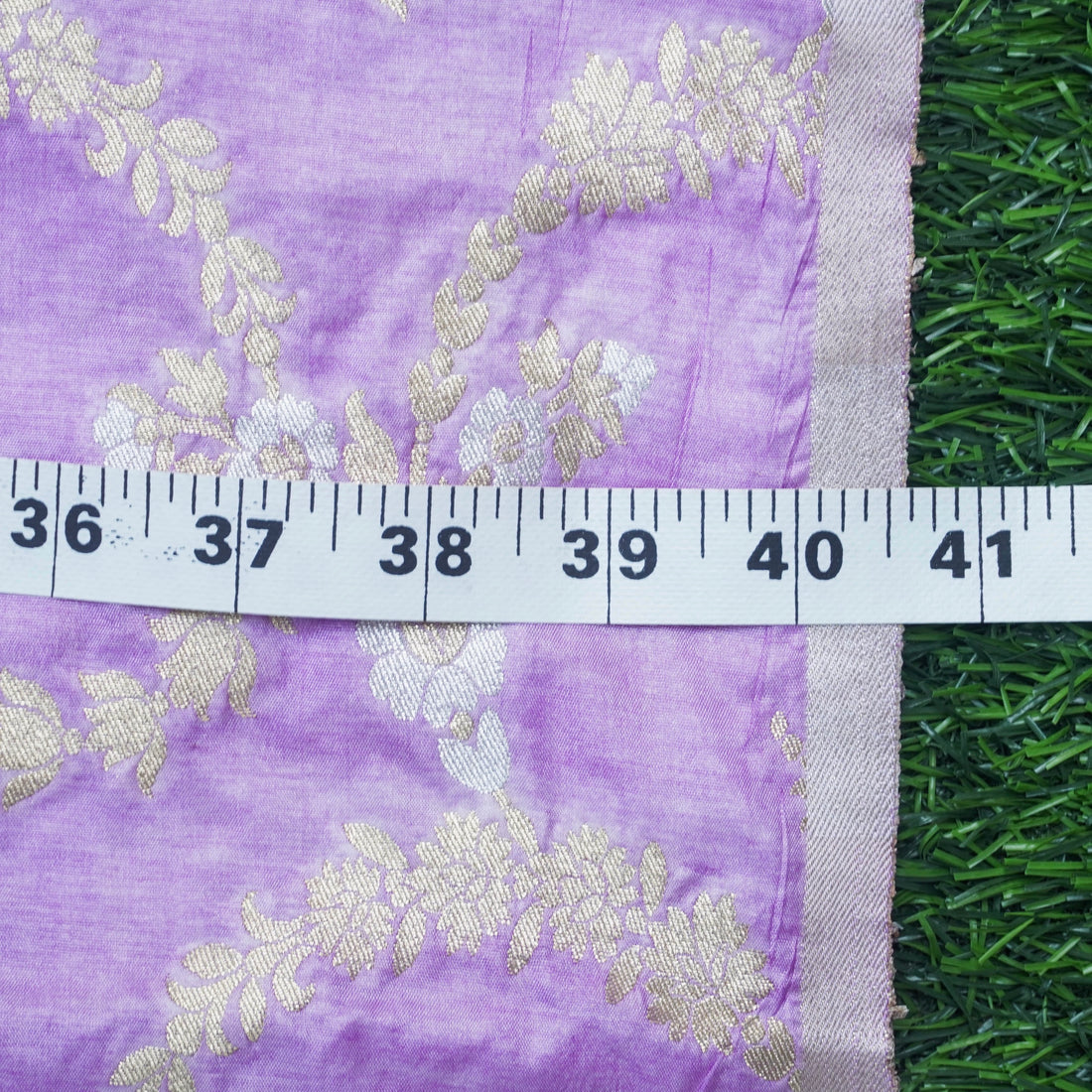 Purple Banarasi Semi Silk Fabric - Khinkhwab