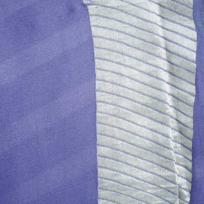 Pure Georgette Handloom Stripes Banarasi Saree - Khinkhwab