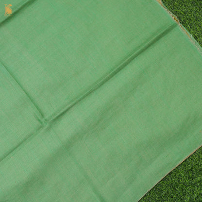 Amulet Green Tissue Semi Pashmina Handwoven Kashmiri Stole - Khinkhwab