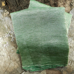 Envy Green Wrinkle Pure Tissue Silk Saree - Khinkhwab