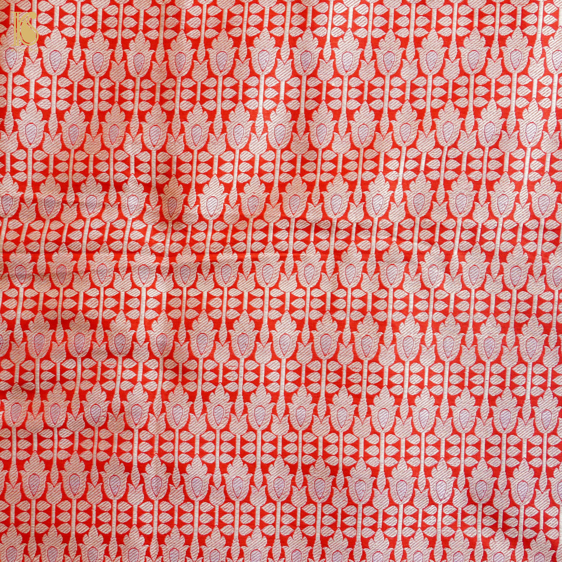 Pink & Red Handwoven Katan Silk Banarasi Suit Set - Khinkhwab