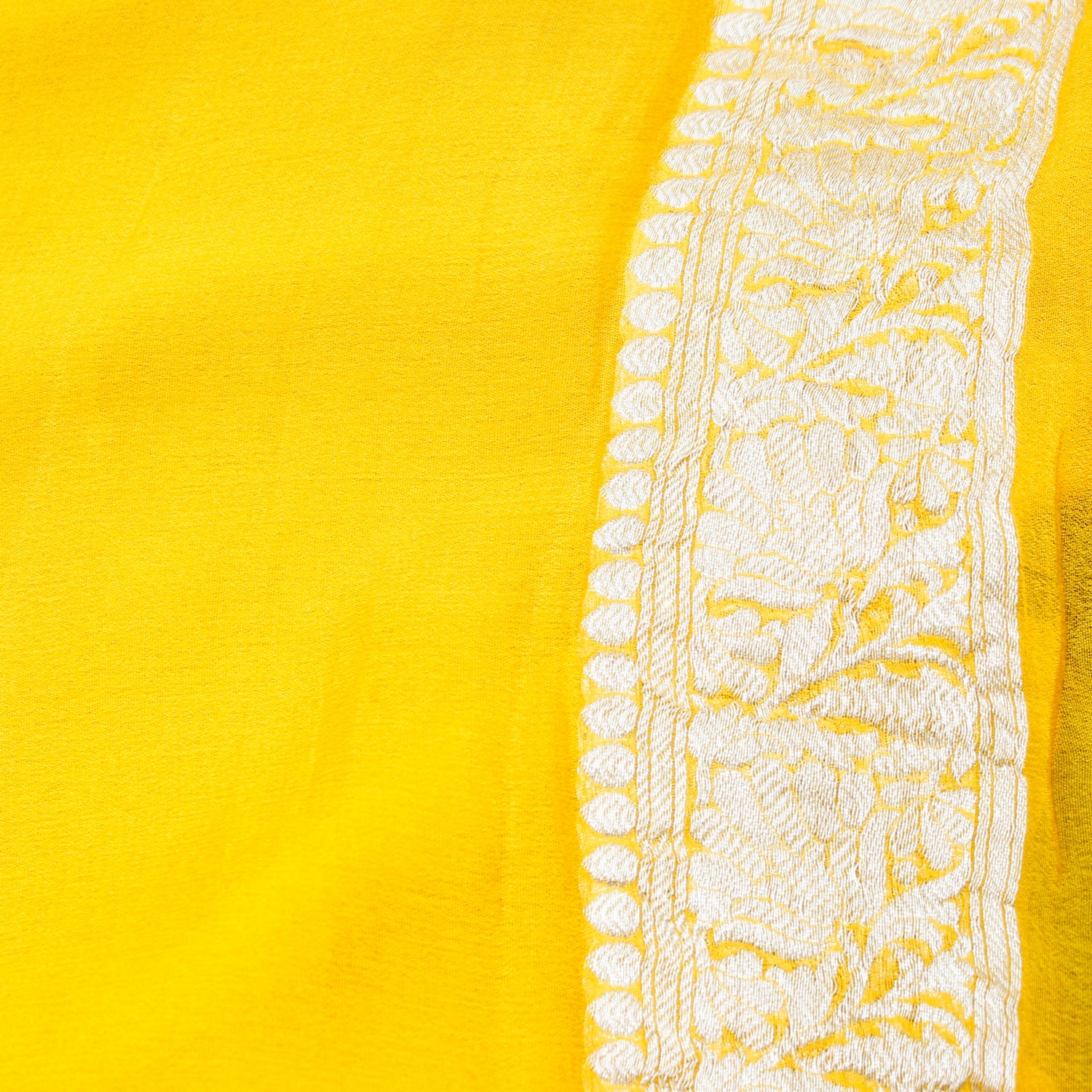 Klein Blue Pure Georgette Handloom Banarasi Shibori Saree - Khinkhwab