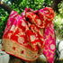 Red & Pink Georgette Handloom Banarasi Zardozi Embroidery Dupatta - Khinkhwab