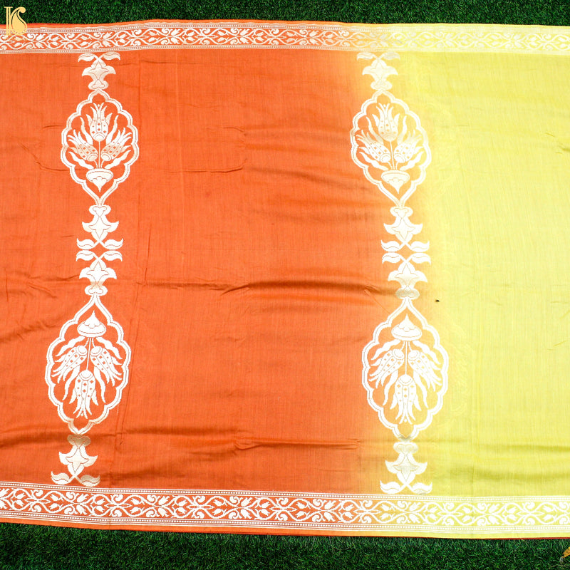 Multicolor Pure Moonga Silk Handloom Banarasi Saree - Khinkhwab