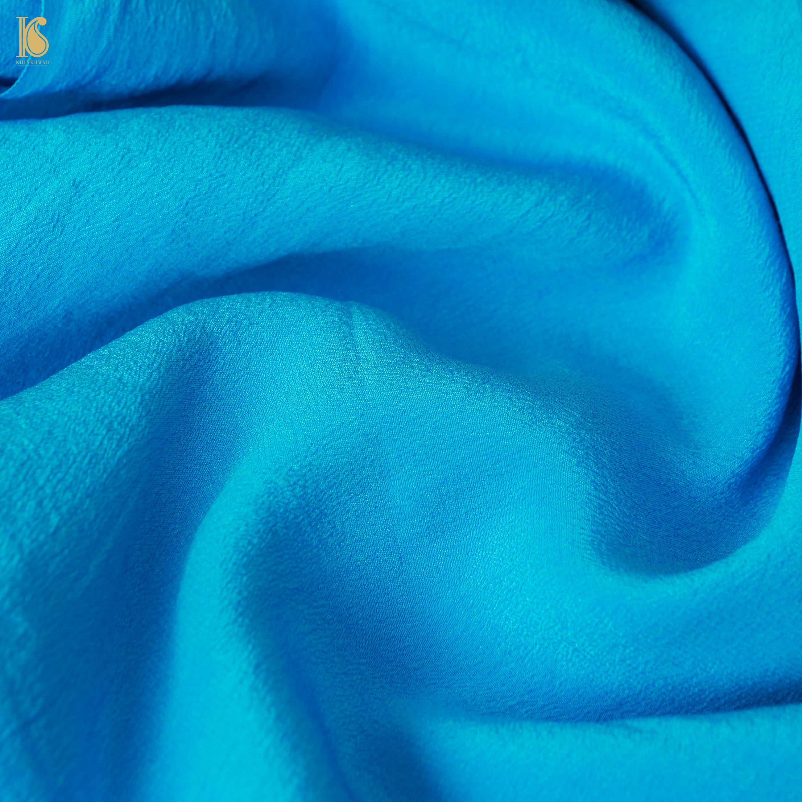 Ultramarine Blue Leheriya Pure Georgette Gotta Patti  Suit Set - Khinkhwab
